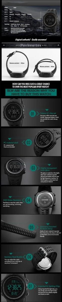 SKMEI Heren Horloge 40 Mm - Zwart 10 SKMEI Heren Horloge 40 Mm - Zwart -Casio Verkoop 249x1200