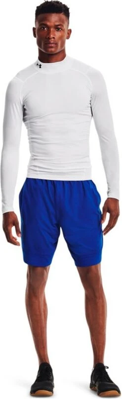 UNDER ARMOUR HeatGear Armour Comp Mock Lange Mouwenshirt Heren - White / Black - XS -Casio Verkoop 367x1200