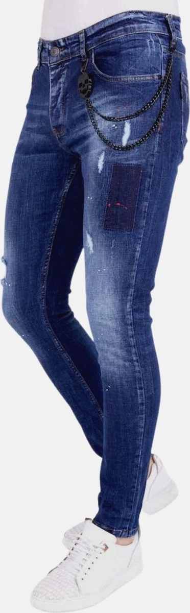 Exclusieve Spijkerbroek Heren Slim Fit - 1001- Blauw 12 Exclusieve Spijkerbroek Heren Slim Fit - 1001- Blauw - Afbeelding 10