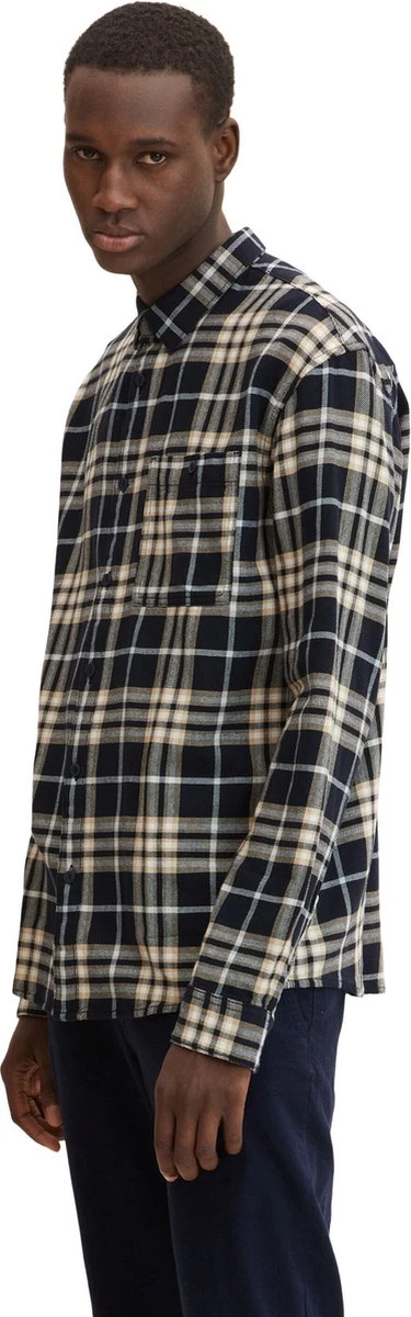 TOM TAILOR Relaxed Checked Shirt Heren Overhemd - Maat L 17 TOM TAILOR Relaxed Checked Shirt Heren Overhemd - Maat L - Afbeelding 15
