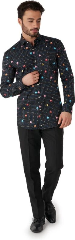 OppoSuits PAC-MAN™ Shirt - Heren Overhemd - Casual Retro Game Shirt - Meerkleurig - Maat EU 41/42 -Casio Verkoop 376x1200 4