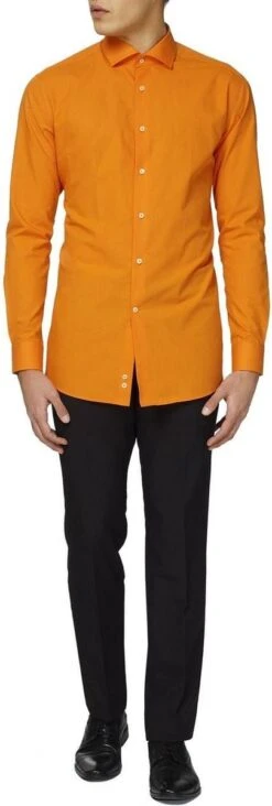 OppoSuits The Orange Shirt - Heren Overhemd - Koningsdag En Nederland - Oranje - Maat EU 41/42 -Casio Verkoop 405x1200