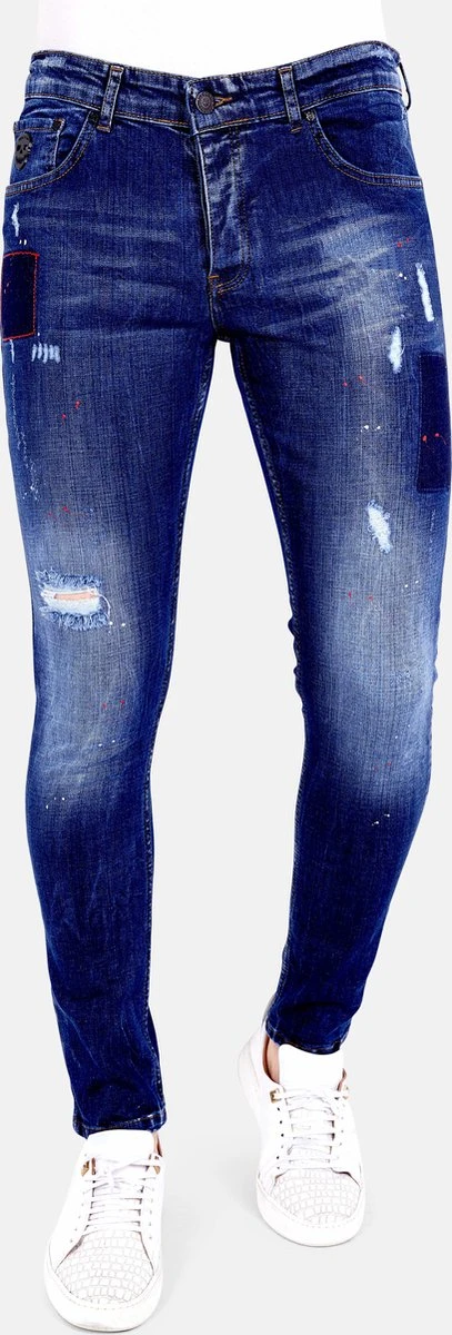 Exclusieve Spijkerbroek Heren Slim Fit - 1001- Blauw 4 Exclusieve Spijkerbroek Heren Slim Fit - 1001- Blauw - Afbeelding 2