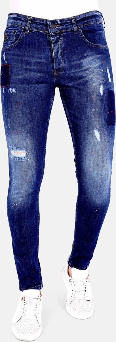 Exclusieve Spijkerbroek Heren Slim Fit - 1001- Blauw 10 Exclusieve Spijkerbroek Heren Slim Fit - 1001- Blauw - Afbeelding 8