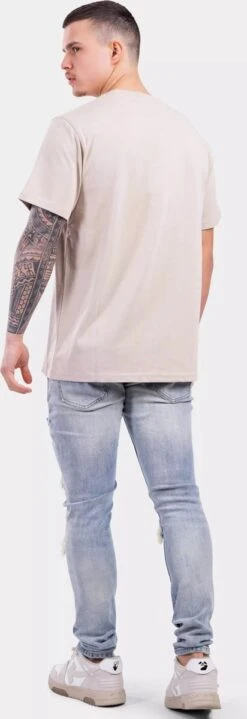 Malelions Dripped T-Shirt Senior Beige/Navy -Casio Verkoop 412x1200 2