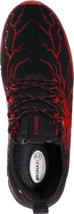 Geweo Sportschoenen Heren - Fitnessschoenen - Atletiek Gym Joggingsneakers - Kerstmis - Kerstfeest - Christmas Gift - Zwart Rood - Maat 39 -Casio Verkoop 415x1200