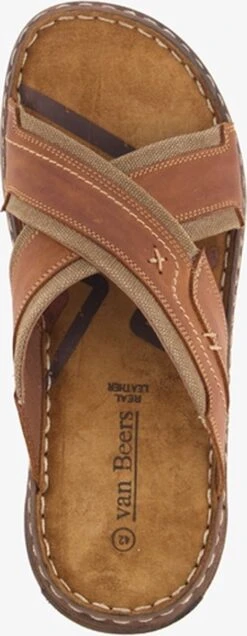 Van Beers Leren Heren Slippers - Cognac - Maat 41 -Casio Verkoop 466x1200 4
