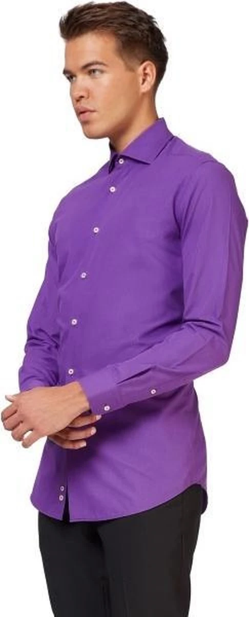 OppoSuits Purple Prince Shirt - Heren Overhemd - Casual Effen Gekleurd - Paars - Maat EU 39/40 10 OppoSuits Purple Prince Shirt - Heren Overhemd - Casual Effen Gekleurd - Paars - Maat EU 39/40 - Afbeelding 8