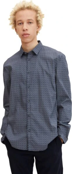 TOM TAILOR Fitted Printed Shirt Heren Overhemd - Maat XL -Casio Verkoop 496x1200 4