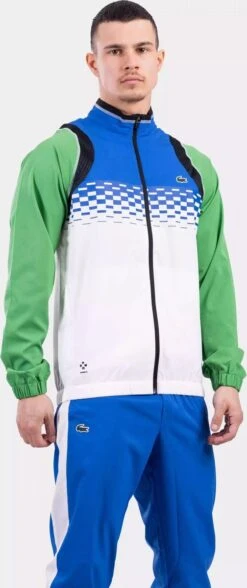 Lacoste Sport X Medvedev Trainingspak Senior Blue/White/Green -Casio Verkoop 504x1200 2