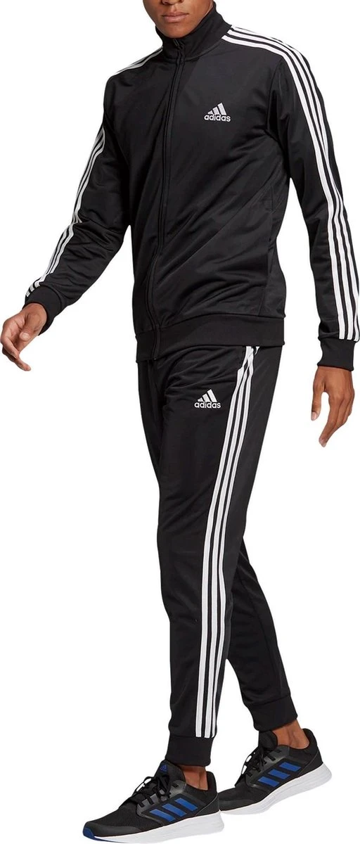Adidas Primegreen Essentials 3-stripes Trainingspak Trainingspak - Maat S - Mannen - Zwart/wit 3 Adidas Primegreen Essentials 3-stripes Trainingspak Trainingspak - Maat S - Mannen - Zwart/wit