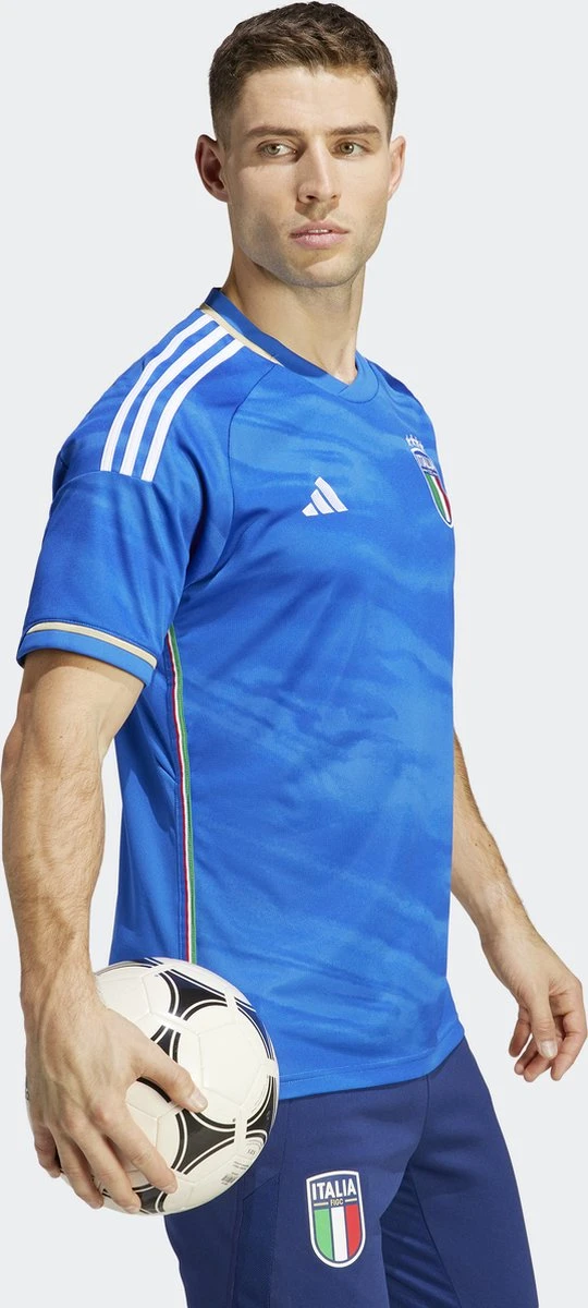 Adidas Performance Italië 23 Thuisshirt - Heren - Blauw - L 8 Adidas Performance Italië 23 Thuisshirt - Heren - Blauw - L - Afbeelding 6