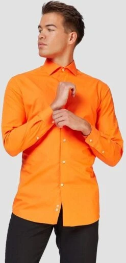 OppoSuits The Orange Shirt - Heren Overhemd - Koningsdag En Nederland - Oranje - Maat EU 41/42 -Casio Verkoop 578x1200 3