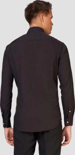 OppoSuits Black Knight Shirt - Heren Overhemd - Casual Effen Gekleurd - Zwart - Maat EU 41/42 -Casio Verkoop 586x1200