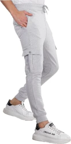Merkloos Elit Sport Sportwear Joggingbroek Premium Quality-Heren-Grijs-XL