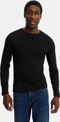 WE Fashion Heren T-shirt Met Biologisch Katoen - Maat M -Casio Verkoop 595x1200 3