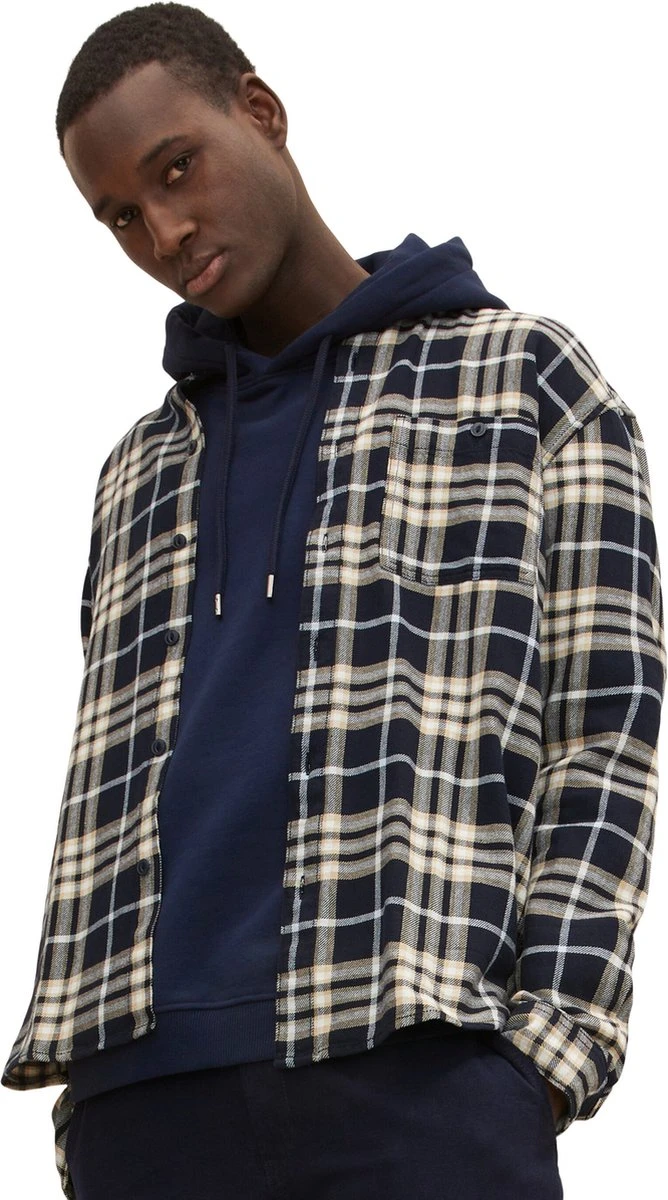 TOM TAILOR Relaxed Checked Shirt Heren Overhemd - Maat L 4 TOM TAILOR Relaxed Checked Shirt Heren Overhemd - Maat L - Afbeelding 2