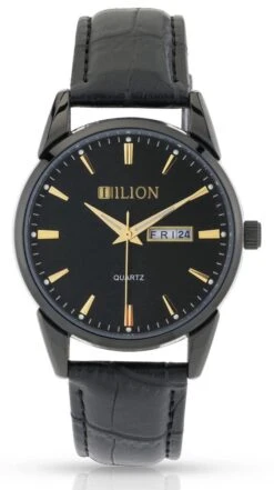 Horloges Voor Mannen – Heren Horloge – Mannen Horloge – Leer Mannen Horloge – Horloge Leren Band – Leer - Leren Mannen Horloge – Quartz Horloge – Zwart Horloge – Zwart/Zwart - Ø 39 Mm – 3 ATM Waterdicht