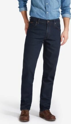 Wrangler Texas Low Stretch Blue Black Heren Regular Fit Jeans - Donkerblauw/Zwart - Maat 34/34 -Casio Verkoop 691x1200 6