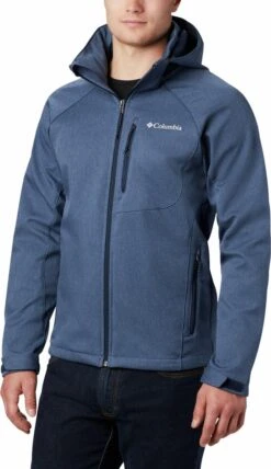 Columbia Cascade Ridge II - Softshell Jas Heren - Jassen Heren - Waterafstotend / Winddicht - Collegiate Navy Heather - Maat XXL