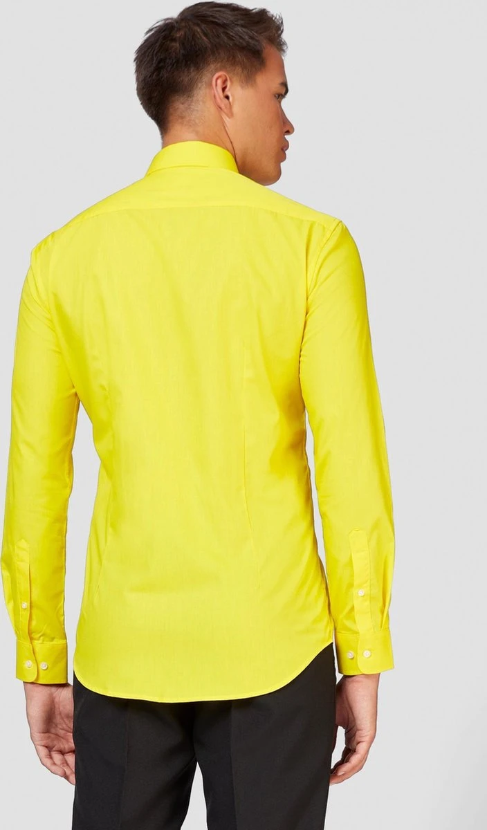 OppoSuits Yellow Fellow Shirt - Heren Overhemd - Casual Effen Gekleurd - Geel - Maat EU 41/42 5 OppoSuits Yellow Fellow Shirt - Heren Overhemd - Casual Effen Gekleurd - Geel - Maat EU 41/42 - Afbeelding 3