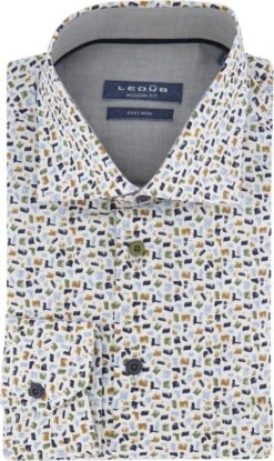 Ledub Overhemd Wit Met Print - 42