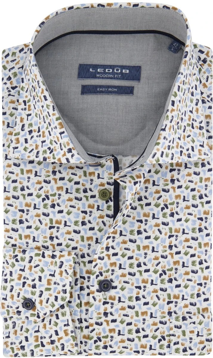 Ledub Overhemd Wit Met Print - 42 5 Ledub Overhemd Wit Met Print - 42 - Afbeelding 3