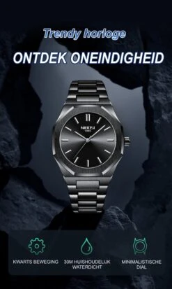 NIBOSI Horloges Voor Mannen -2022 Design - Horloge Mannen - Luxe Zwart Design - Heren Horloge - Zwart Edelstaal - Roestvrij Staal - Waterdicht- Chronograaf - Geschenkset Met Verstelbare Pin -Casio Verkoop 718x1200 1