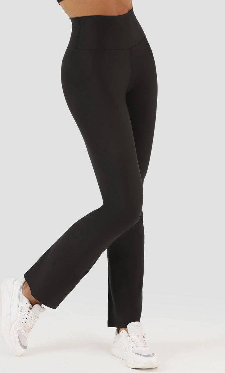 Superstacy Flared Sportlegging - Sportbroek Dames - Yoga Fitness Hardloop Broek - Hardloop - Pilates - Sportkleding Dames - Boksen - Boks - High Waist - Hoge Taille - Valt Klein - Zwart - Maat S 4 Superstacy Flared Sportlegging - Sportbroek Dames - Yoga Fitness Hardloop Broek - Hardloop - Pilates - Sportkleding Dames - Boksen - Boks - High Waist - Hoge Taille - Valt Klein - Zwart - Maat S - Afbeelding 2