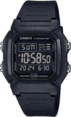 Casio Casio Collection W-800H-1BVES Horloge - Kunststof - Zwart - Ø 36 Mm