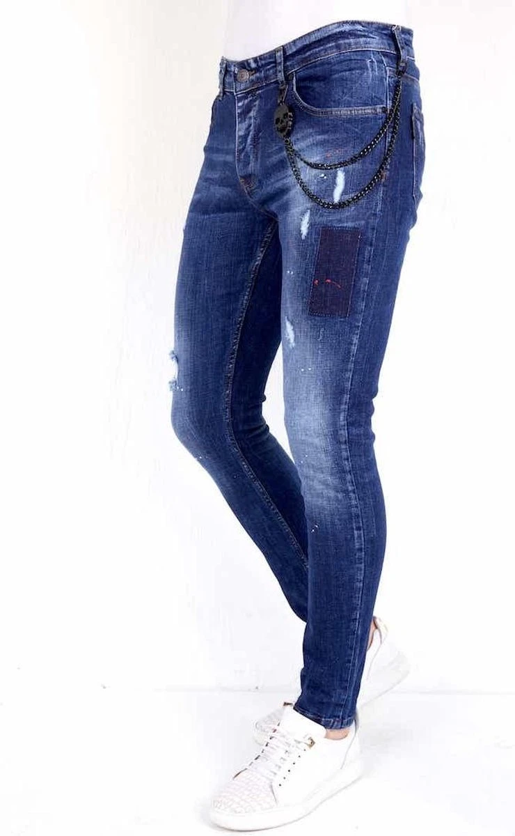 Exclusieve Spijkerbroek Heren Slim Fit - 1001- Blauw 8 Exclusieve Spijkerbroek Heren Slim Fit - 1001- Blauw - Afbeelding 6