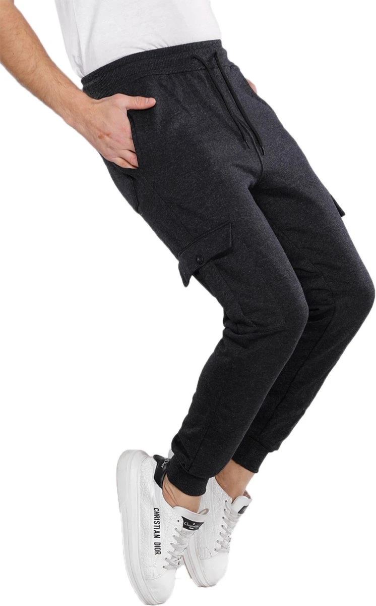 Merkloos Elit Sport Sportwear Joggingbroek Premium Quality-Heren-Antraciet-L 5 Merkloos Elit Sport Sportwear Joggingbroek Premium Quality-Heren-Antraciet-L - Afbeelding 3