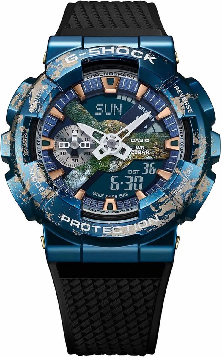 Casio G-Shock The Earth GM-110EARTH-1AER Horloge - Kunststof - Zwart - Ø 46 Mm 5 Casio G-Shock The Earth GM-110EARTH-1AER Horloge - Kunststof - Zwart - Ø 46 Mm - Afbeelding 3