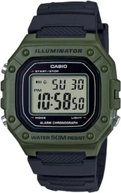 Casio CASIO Collection W-218H-3AVEF Horloge - Kunststof - Zwart - Ø 43 Mm