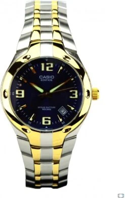 Casio Collection Horloge EF-106SG-2AVCB Metalen Band En Datumaanduiding