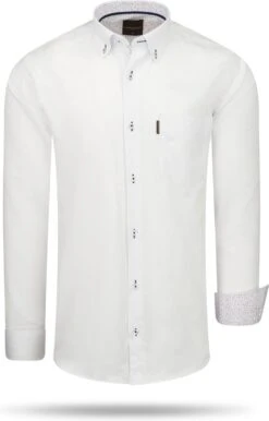 Cappuccino Italia - Heren Overhemden Regular Fit Overhemd White - Wit - Maat XL -Casio Verkoop 767x1200 3
