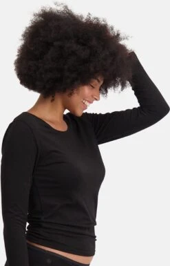 Bamboo Basics - T-shirts Lange Mouw Lara (2-pack) Dames - Zwart M -Casio Verkoop 769x1200 5