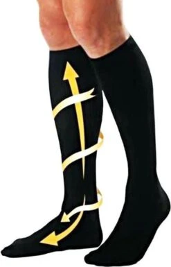 Miracle Socks Unisex Compressiesokken Zwart 1 Paar Bekend Van Tv – One Size Cm | Vliegtuigsokken | Compressiekousen