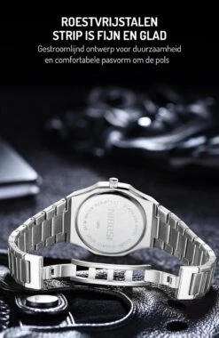 NIBOSI Horloges Voor Mannen -2022 Design - Horloge Mannen - Luxe Zilver - Heren Horloge - Zwart Edelstaal - Roestvrij Staal - Waterdicht- Chronograaf - Geschenkset Met Verstelbare Pin -Casio Verkoop 779x1200 1