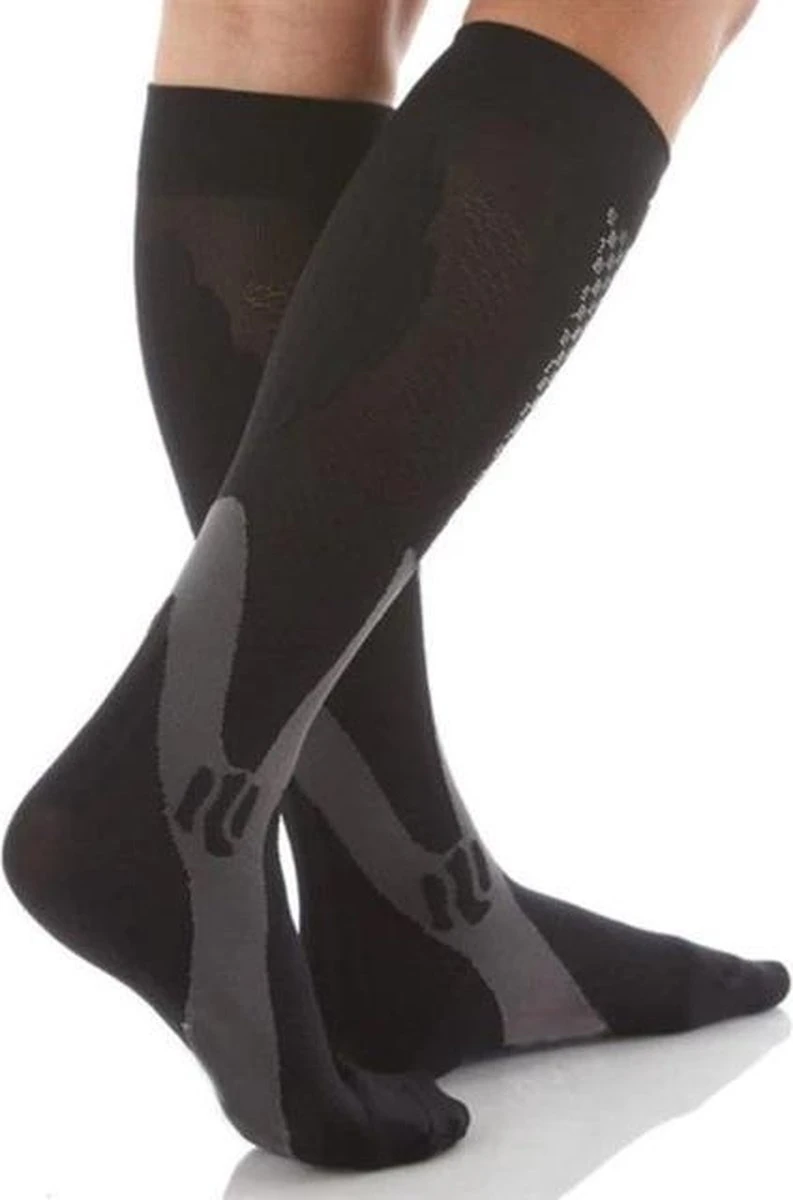 Compressie Sokken Voor Hardlopen En Reizen - Compressiekousen Zwart Heren En Dames Maat XXL (44-47) 6 Compressie Sokken Voor Hardlopen En Reizen - Compressiekousen Zwart Heren En Dames Maat XXL (44-47) - Afbeelding 4