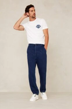 Kings Of Indigo - Darius | White Denim Crazies - T-shirt Korte Mouwen - Wit - M -Casio Verkoop 800x1200 111