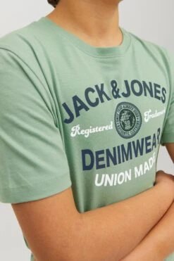 Jack & Jones Junior T-shirt Jjelogo Tee Ss O-neck 2col Aw22 Noo 12213081 Granite Green -Casio Verkoop 800x1200 165