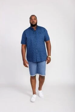 Duke 555 Tristain Overhemd Blauw Plussize 3XL / Blauw / Katoen -Casio Verkoop 800x1200 198