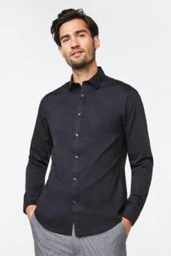 WE Fashion Heren Slim Fit Overhemd Met Stretch -Maat L -Casio Verkoop 800x1200 220