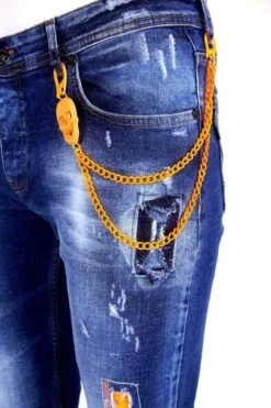 Exclusieve Broek Met Verfspatten Heren - 1006 - Blauw -Casio Verkoop 800x1200 245