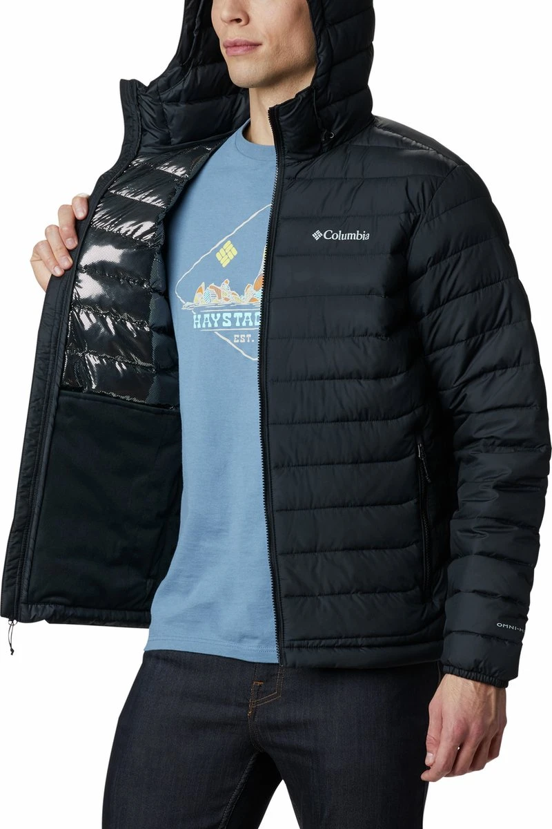 Columbia Powder Lite - Puffer Jas Heren - Outdoorjas Met Capuchon - Winddicht - Thermo - Zwart - Maat L 7 Columbia Powder Lite - Puffer Jas Heren - Outdoorjas Met Capuchon - Winddicht - Thermo - Zwart - Maat L - Afbeelding 5