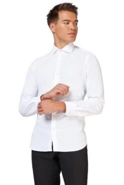 OppoSuits White Knight Shirt - Heren Overhemd - Casual Effen Gekleurd - Wit - Maat EU 43/44 -Casio Verkoop 804x1200 12