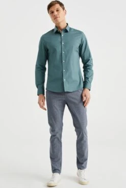 WE Fashion Heren Slim Fit Overhemd Met Stretch -Casio Verkoop 806x1200 12