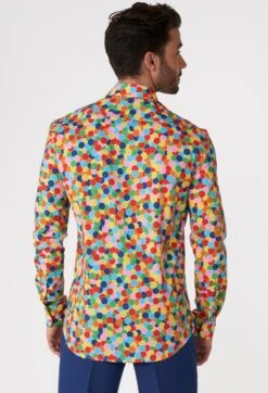 OppoSuits Confetteroni Shirt - Heren Overhemd - Casual Confetti Print - Meerkleurig - Maat EU 39/40 -Casio Verkoop 818x1200 6