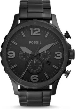 Fossil Nate JR1401 Herenhorloge 50 Mm - Zwart